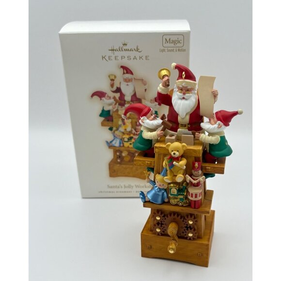 Hallmark Keepsake Christmas Ornament Santas Jolly Workshop 2009 Light & Sound - Picture 11 of 11